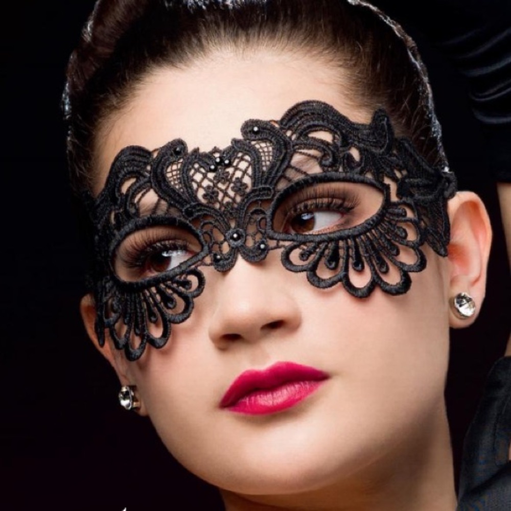 Art Stone 8406 Black Lace Masquerade OSFA Dance Costume Accessory Mask